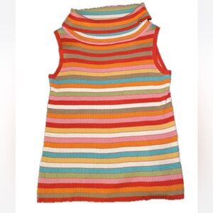 White Stag Multicolor Striped Turtleneck Top